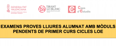 CALENDARI DE LES PROVES LLIURES ALUMNAT